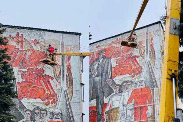 В Пензе восстанавливают мозаичное панно на ул. Карпинского
